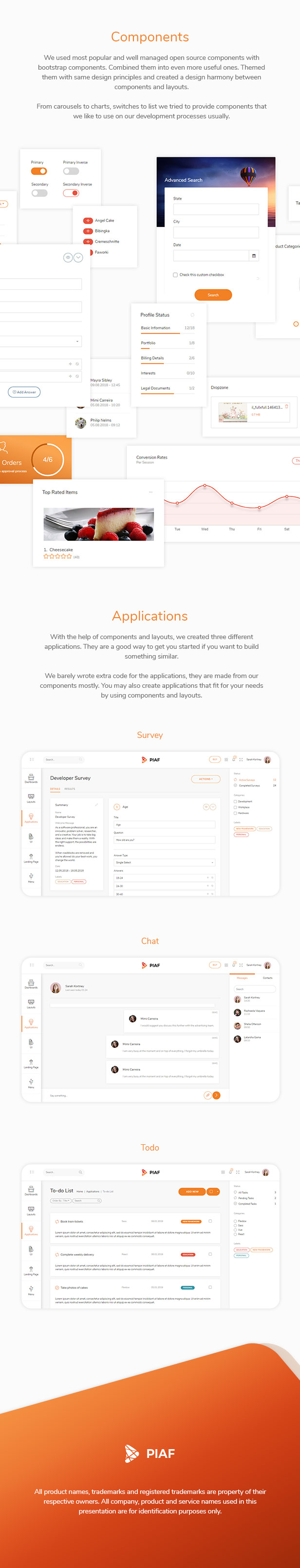 Piaf - Vuejs Admin Dashboard - 7