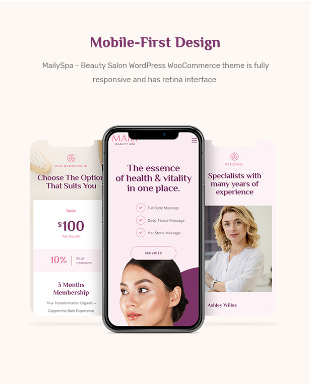 Mailyspa - Beauty & Wellness WordPress Theme