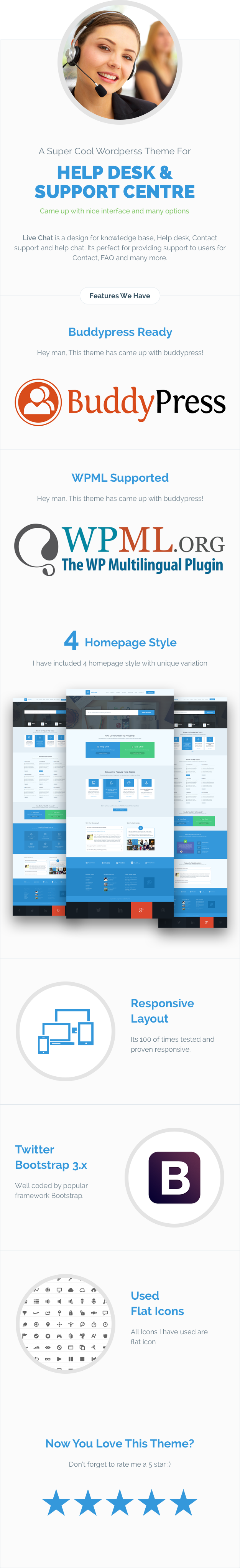 Live Chat - Helpdesk Responsive WordPress Theme