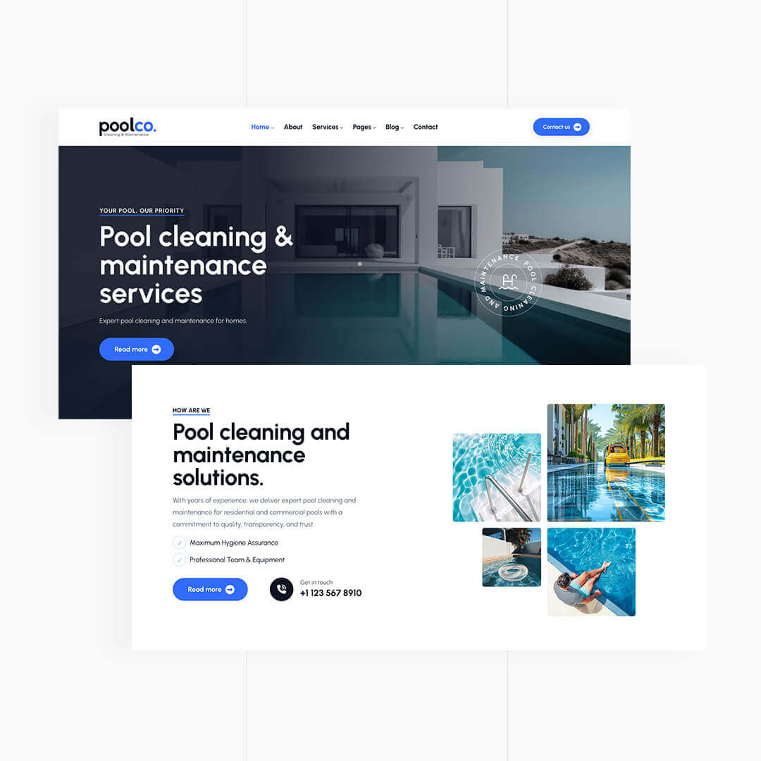 Poolco - Pool Cleaning & Maintenance Template