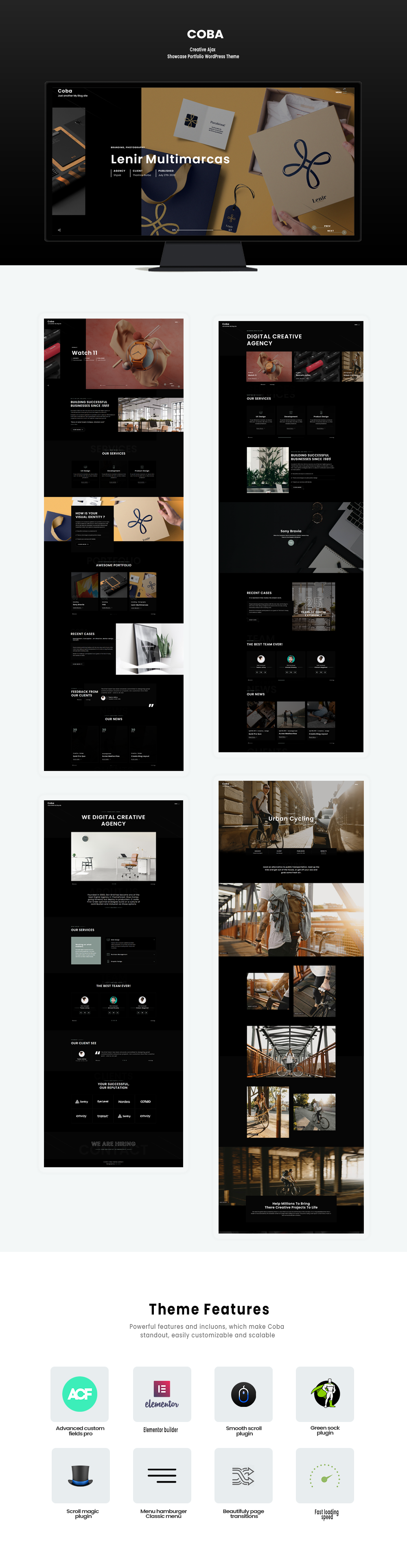 Coba - Ajax Portfolio WordPress Theme - 1
