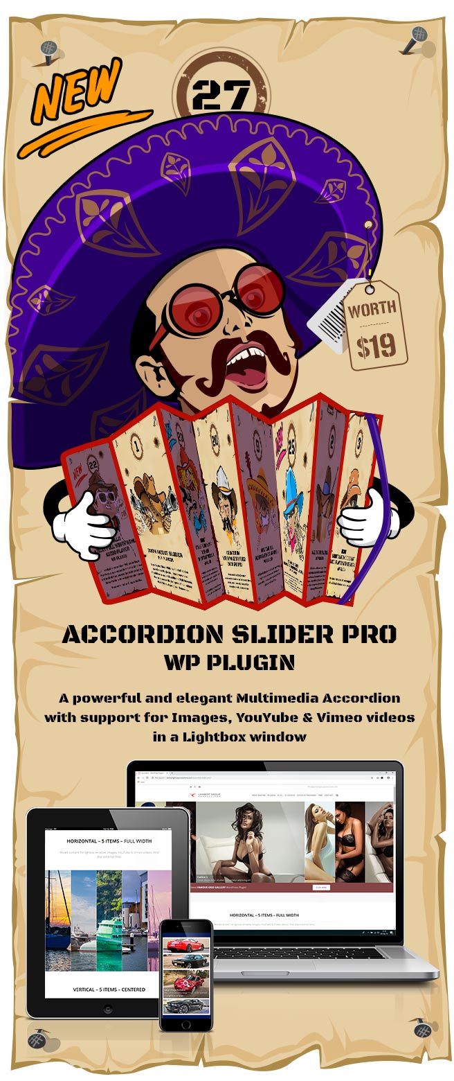 Accordion Slider PRO - Plugin WordPress hình ảnh và video đáp ứng