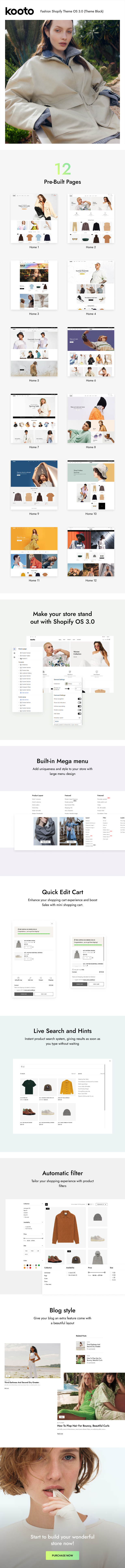Kooto – Fashion Shopify Theme OS 3.0 (Theme Block) - 1