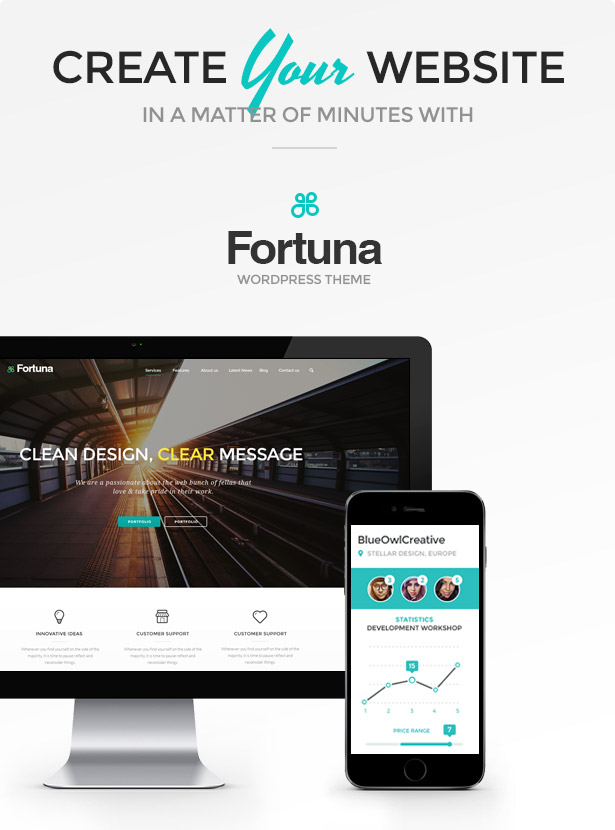 Fortuna - Tema WordPress multifuncional responsivo - 1