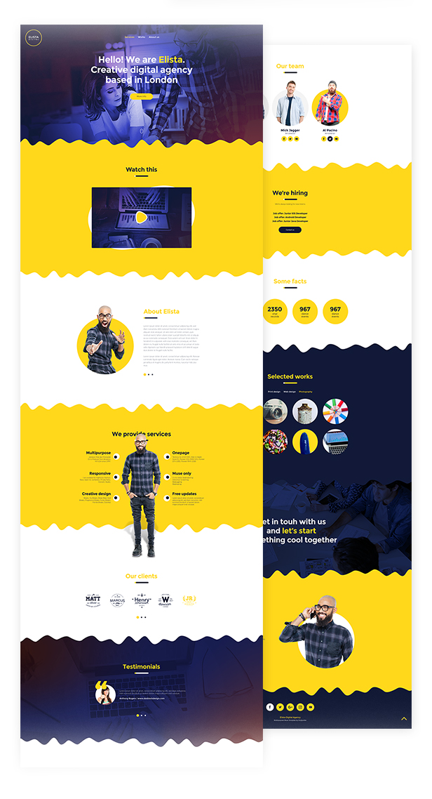 Elista - Responsive Creative Portfolio Muse Template - 2