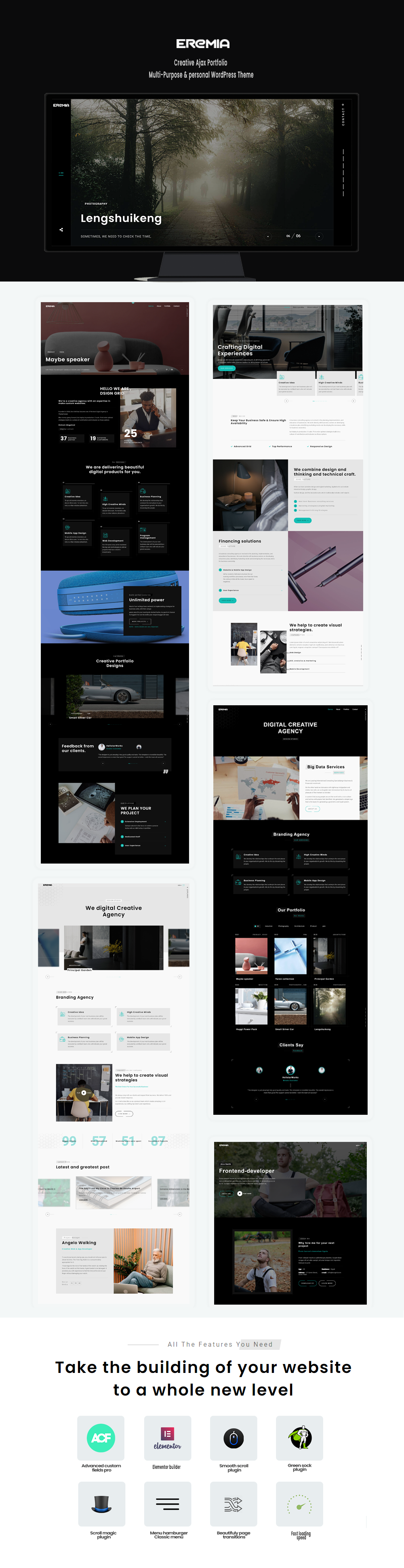 Eremia - Ajax Portfolio WordPress Theme - 1