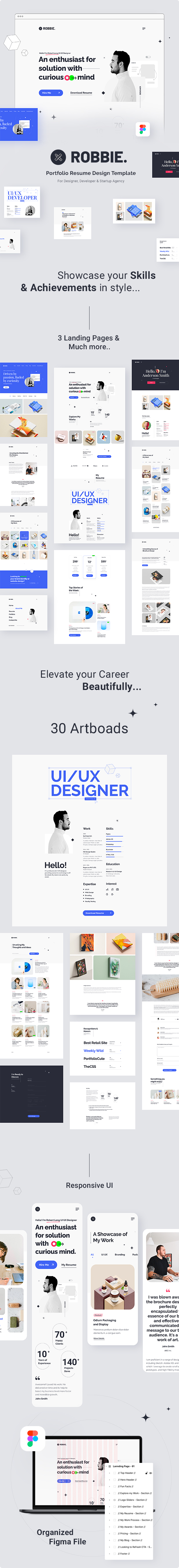 ROBBIE - Portfolio Resume Figma Template - 1