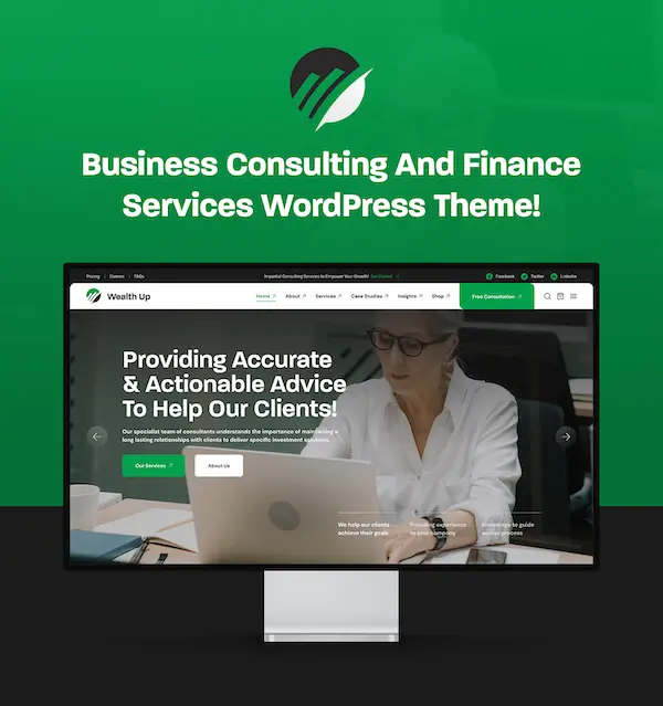 Wealthup - Business Consulting and Finance Services WordPress Theme - 4