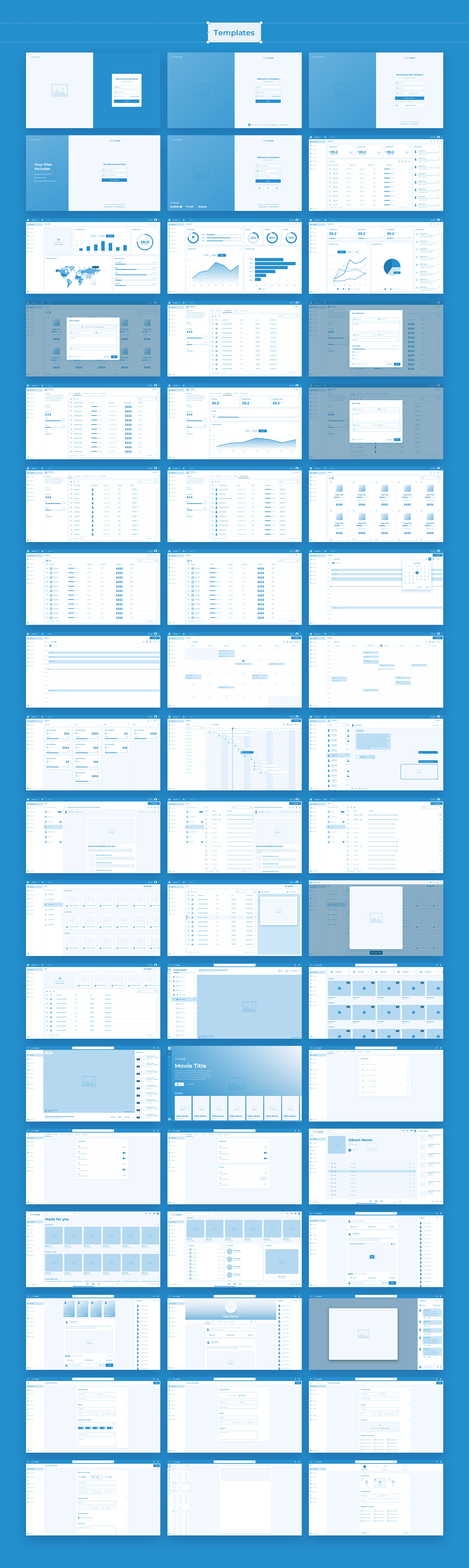 Wireland for Dashboard & Web Applications - Sketch Template - 2