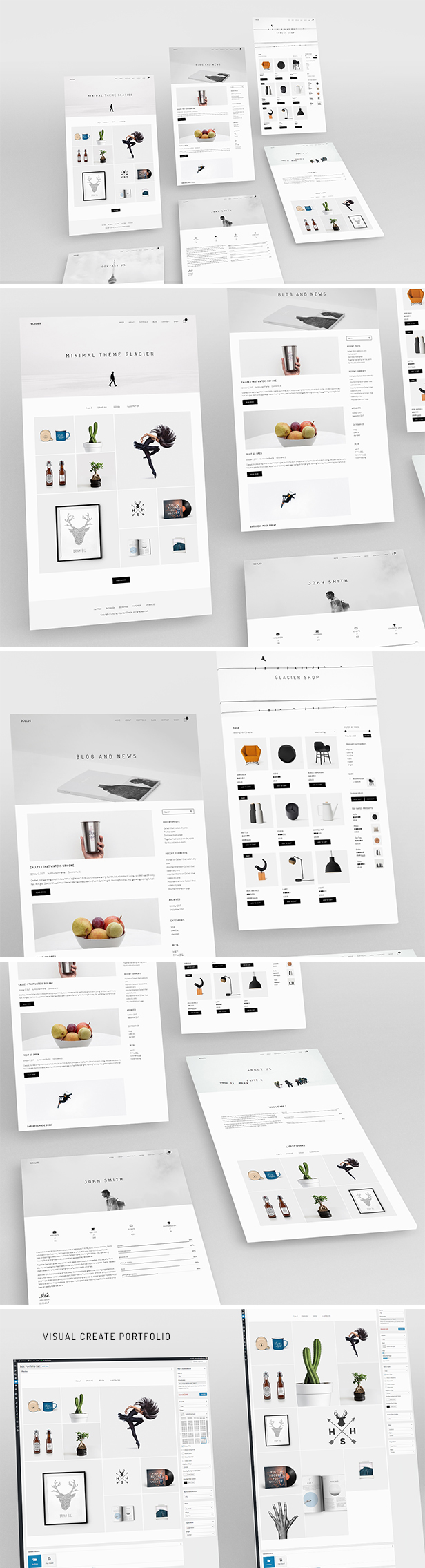 Glacier - Minimal WordPress Portfolio Theme - 4