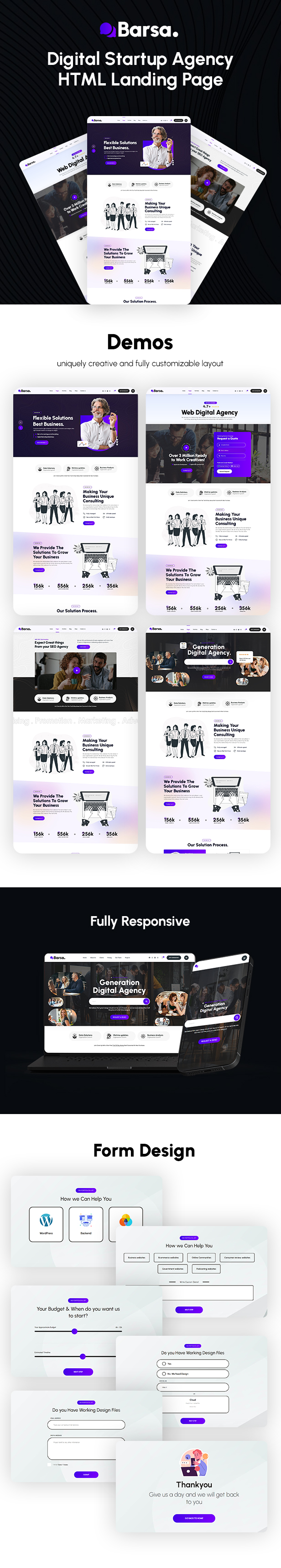 Barsa - Digital Startup Agency HTML Landing Page - 1