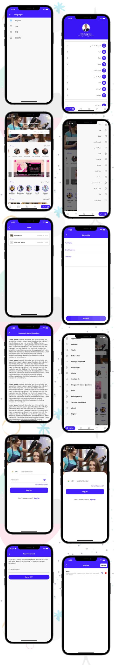 Multi Salon, Individual Appointments Booking System Full App Solution Flutter / Laravel / Angular - 8