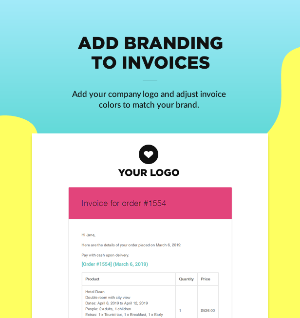 Invoice branding